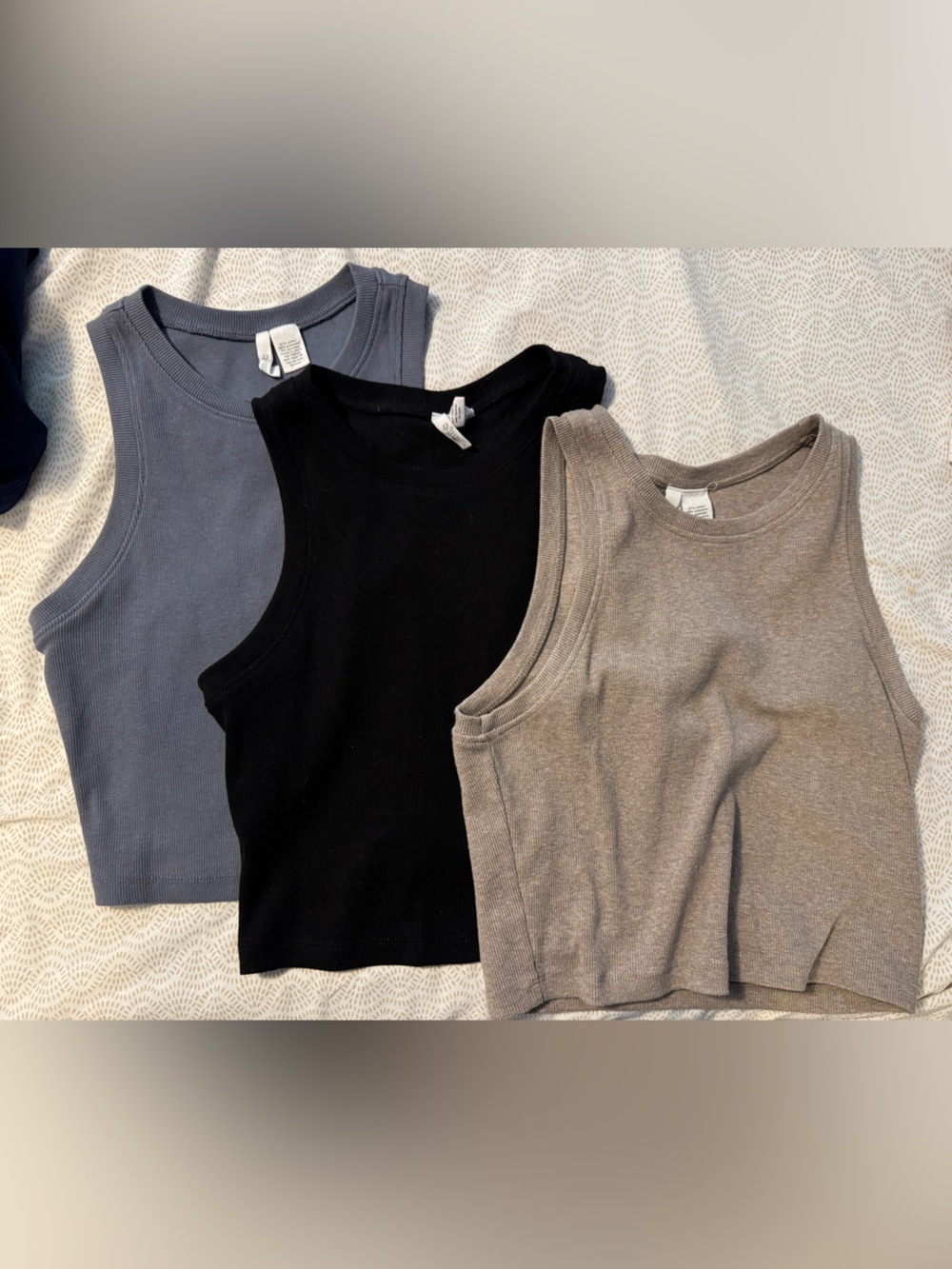 Ribbed crop racerback Tank Top